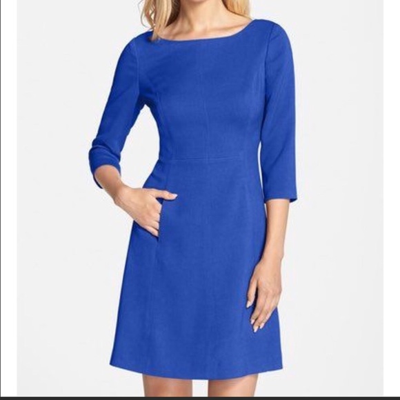 cobalt blue a line dress